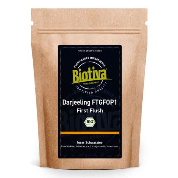 Biotiva Darjeeling First Flush FTGFOP1 Schwarztee Bio