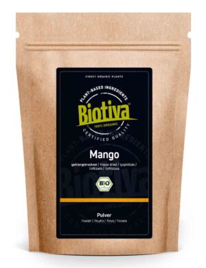 Biotiva Mango Pulver gefriergetrocknet Bio