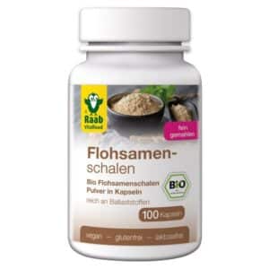 Raab BIO Flohsamenschalen 100 Kapseln  600 mg 100Kapseln