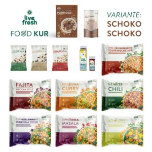 LiveFresh Vegane  Foodkur 14 Tage - Schoko (inkl. 3