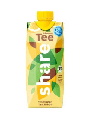 share Bio Teegetränk Schwarztee Zitrone in Tetra pfandfrei