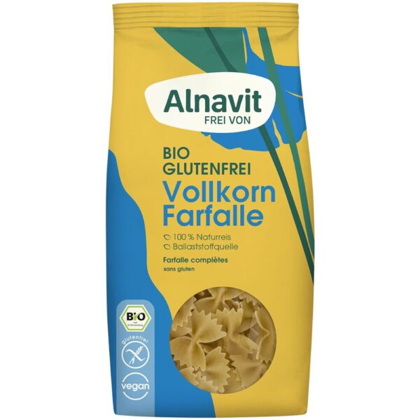 Alnavit Vollkornreis Farfalle Nudeln glutenfrei