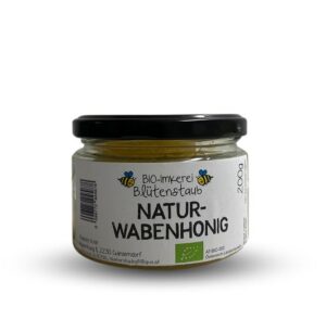 Bio Naturwabenhonig im Glas von Bio-Imkerei Blütenstaub