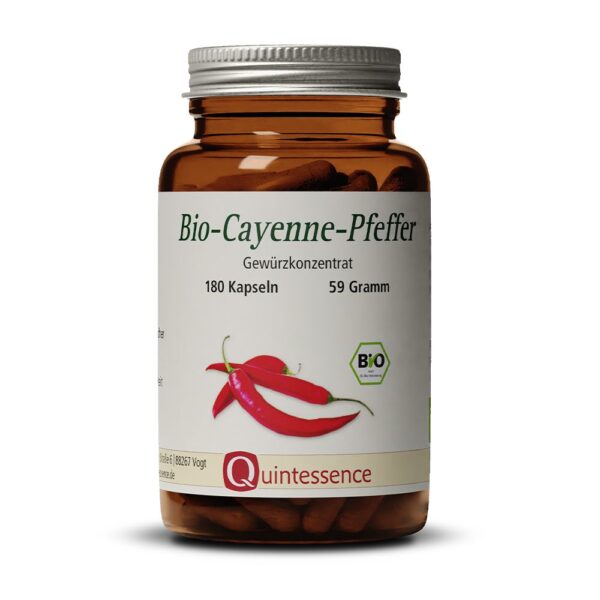 Bio-Cayenne-Pfeffer Kapseln in Bioqualität von Quintessence