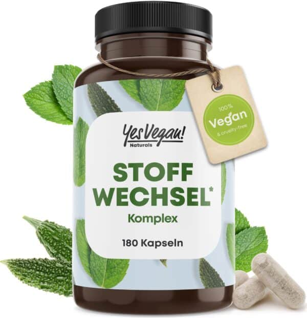 Yes Vegan® Stoffwechsel Kapseln (180 Kapseln) mit Cholin