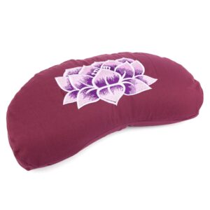 Meditationskissen Yogi Mond ECO aubergine Stick Lotus