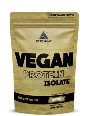 PEAK Vegan Protein Isolat - Geschmack Hazelnut