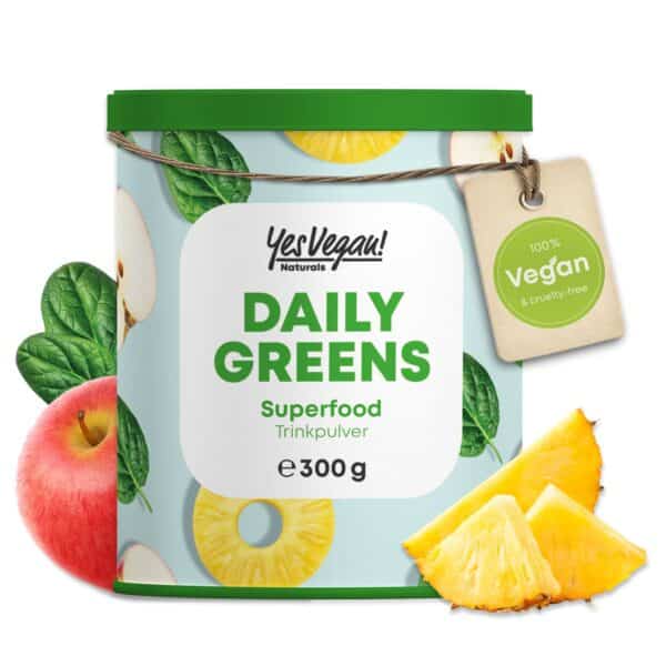 Yes Vegan® Daily Greens Superfood Pulver (300 Gramm) mit Vitaminen