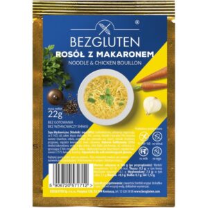 Bezgluten Hühnersuppe mit Nudeln glutenfrei