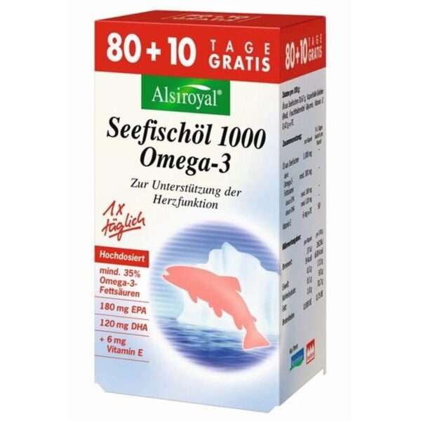 Alsiroyal Seefischsöl 1000 Omega-3 Kapseln