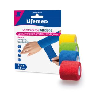 Lifemed Selbsthaftende Bandage 4 m x 5 cm