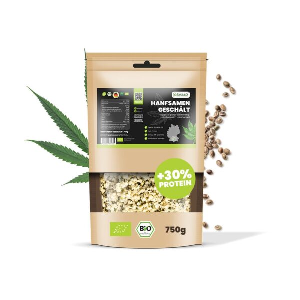 SANUUS® Bio Hanfsamen geschält 750g regional aus Bayern