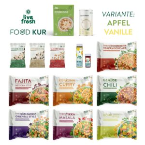 LiveFresh Vegane  Foodkur 21 Tage - Apfel/Vanille (inkl. 5