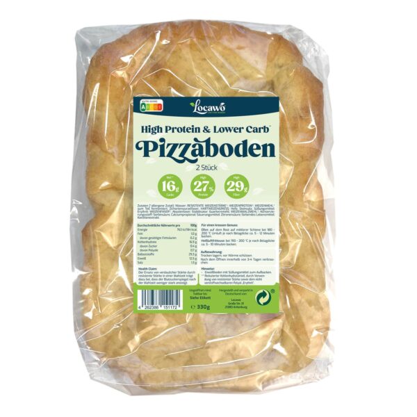 Locawo High Protein & Low Carb 2x Pizzaboden vorgebacken