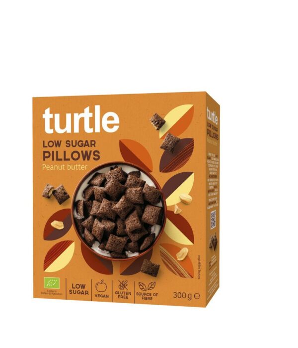 Turtle Knusperkissen mit Erdnussfüllung zuckerarm glutenfrei