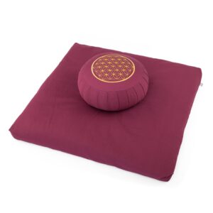 Medi-Set ECO: Meditationskissen ZAFU ECO aubergine