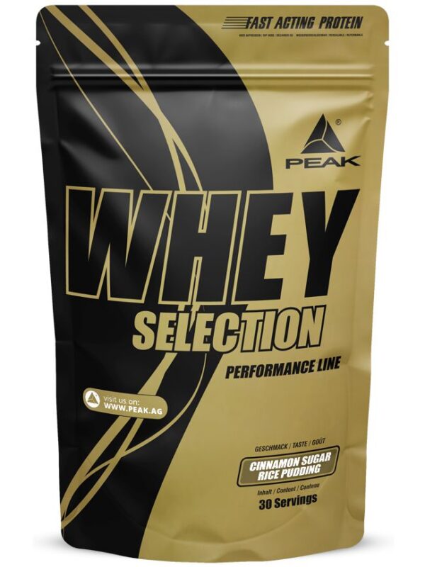 PEAK Whey Selection - Geschmack Milchreis Zimt Zucker