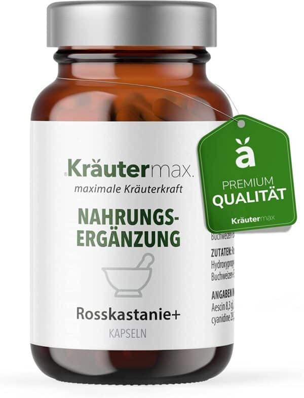 Kräutermax Rosskastanie plus Traubenkern und Buchweizen Kapseln