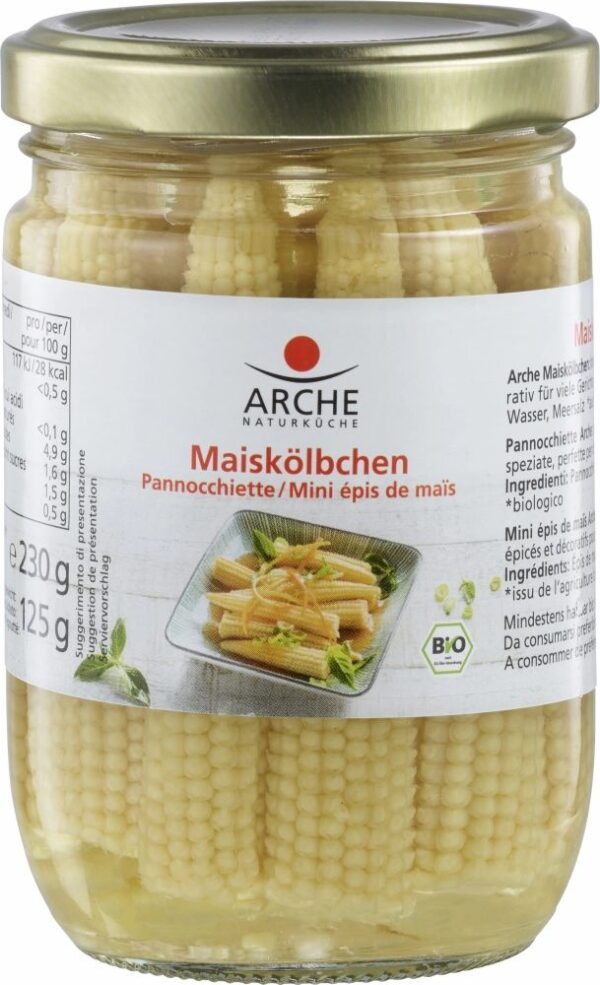 Arche - Maiskölbchen im Glas