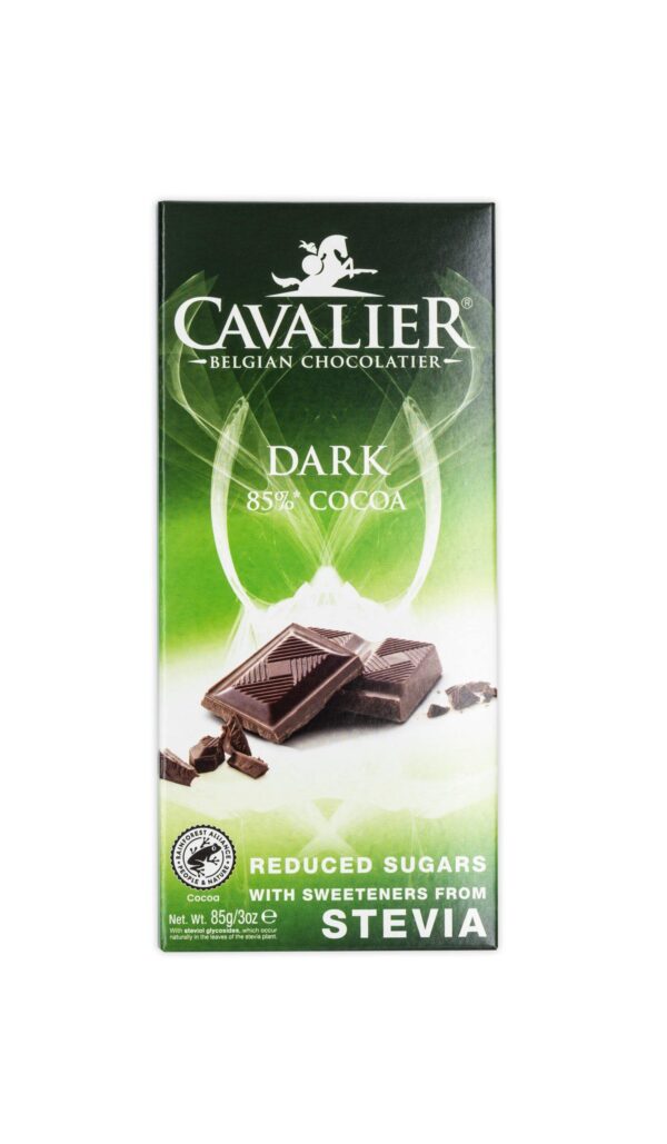 Cavalier Dark Chocolate with 85% Cocoa and Stevia