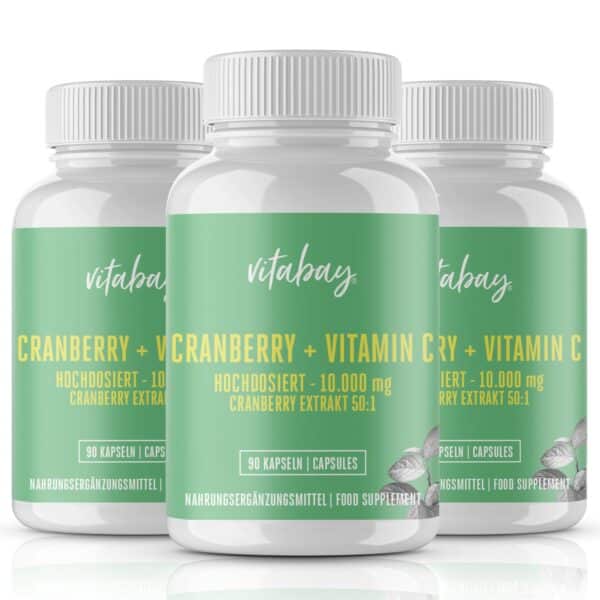 Vitabay Cranberry + Vitamin C 10.000 mg hochdosiert