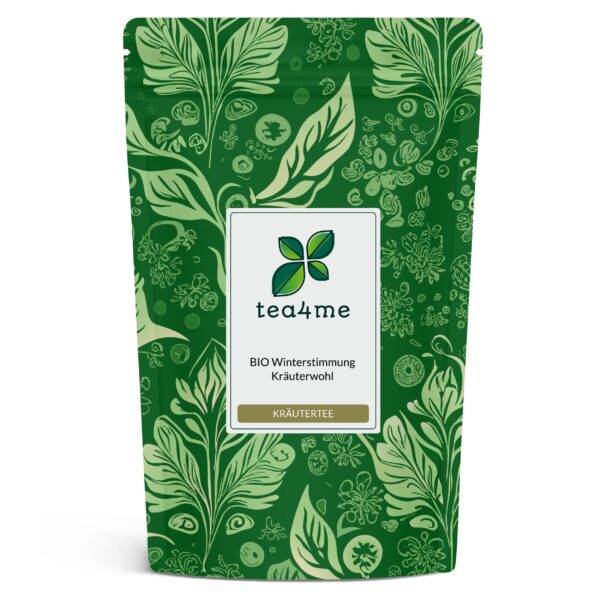 tea4me BIO Winterstimmung Kräuterwohl Kräutertee mit Minze-Geschmack