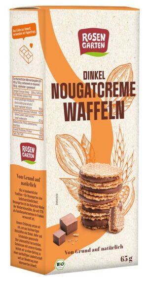 Rosengarten Dinkel Nougatcreme Waffeln