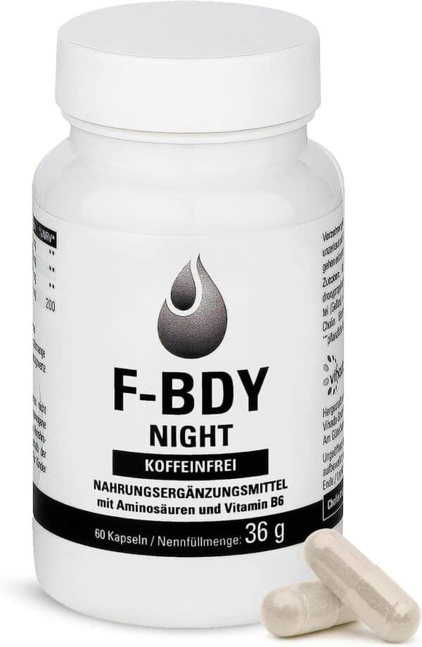 Vihado F-BDY Night – Kapseln für einen normalen Stoffwechsel – koffeinfrei für die Nacht