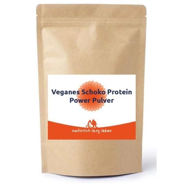 natürlich lang leben Veganes Schoko Power Protein Pulver