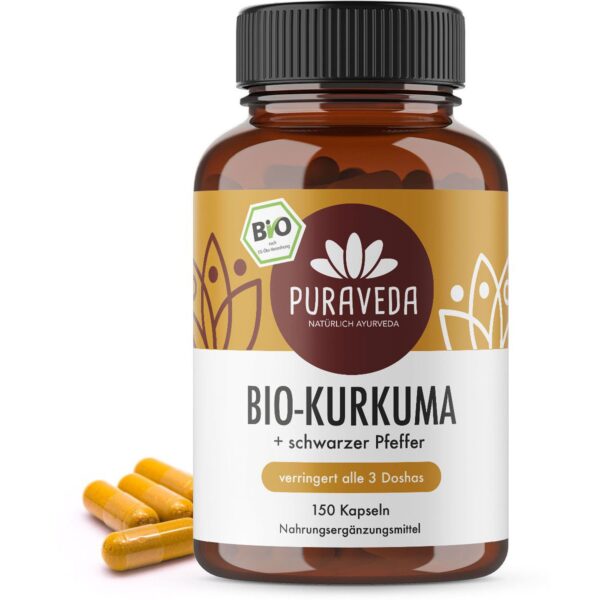 Puraveda Kurkuma mit Pfeffer Kapseln Bio