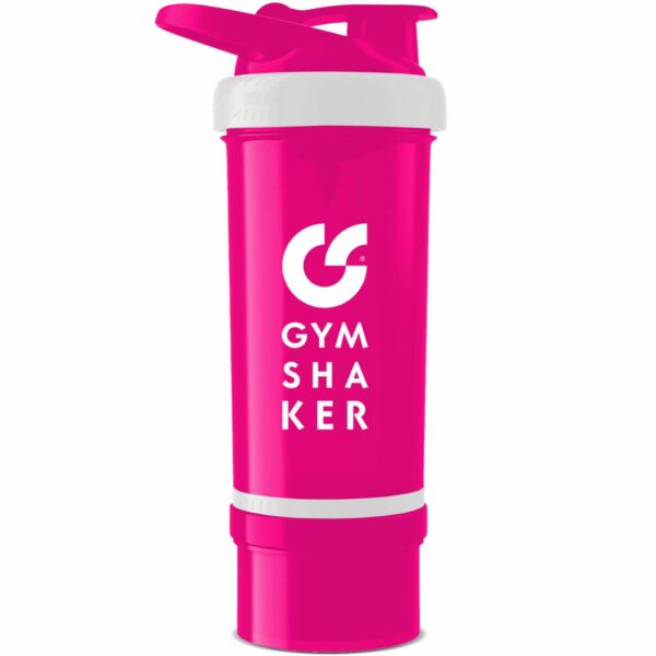 GYMSHAKER Protein Shaker mit Pulverfach Trinkflasche