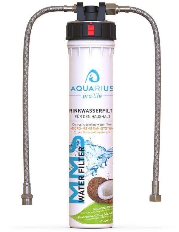 AQUARIUS pro life - MMS-Water-Filter Komplettset | Trinkwasser-Filter | 11.200 Liter/Jahr