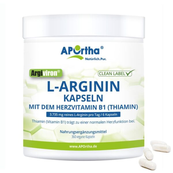 APOrtha® Argiviron® L-Arginin 4500 Kapseln + Vitamin B1