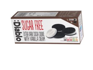 :Diablo Sugar Free Extra Dark Cocoa Cookie with Vanilla Cream