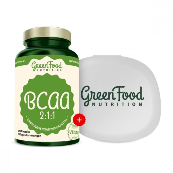 GreenFood Nutrition BCAA 2:1:1 +  KAPSELBEHÄLTER