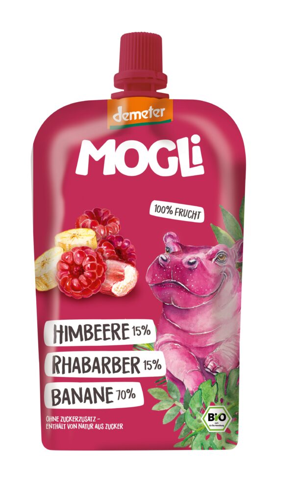 MOGLi Bio Himbeere Rhabarber Quetschie