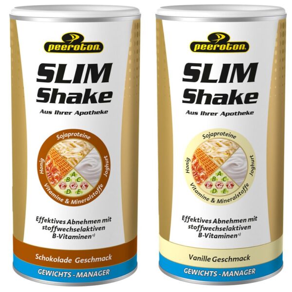 peeroton® Slim Shake Schokolade und Vanille Doppelpack