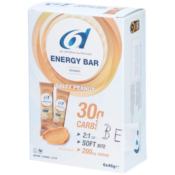 6D Sports Nutrition Energie-Riegel Cacahuète salée