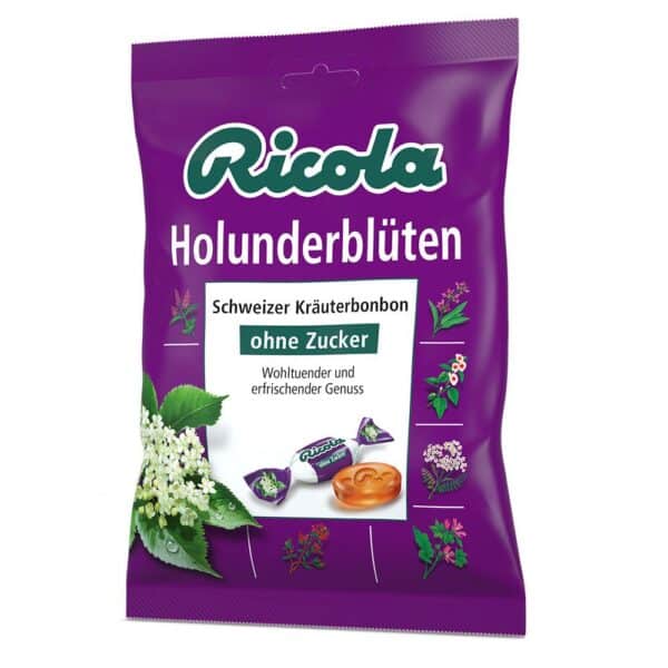 Ricola® Schweizer Kräuterbonbons Holunderblüten ohne Zucker