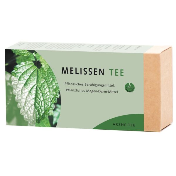 Melissentee im Filterbeutel