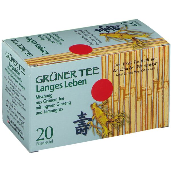 Grüner Tee + Ingwer + Ginseng Filterbeutel