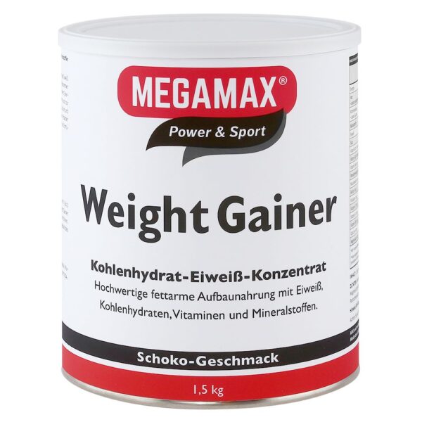 MEGAMAX® Power & Sport Weight Gainer Kohlenhydrat-Eiweiß-Konzentrat Schoko-Geschmack