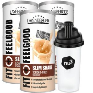 LAYENBERGER FIT+FEELGOOD Slim Shake Schoko-Nuss + nu3 Shaker