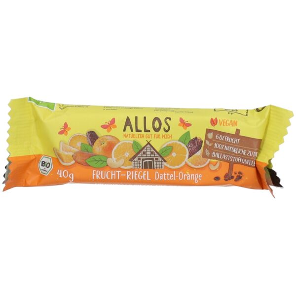 Allos Frucht-Riegel Dattel Orange