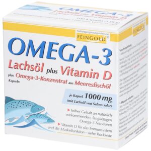 Omega-3 Lachsöl plus Vitamin D und Omega 3