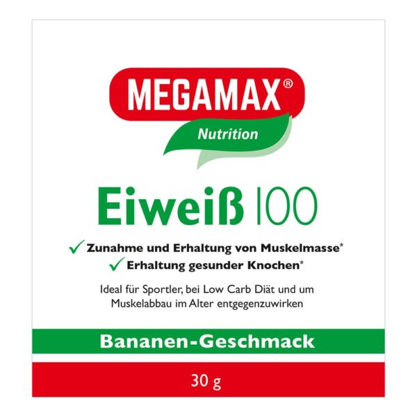 MEGAMAX® Basic & Active Eiweiß 100 Bananen-Geschmack