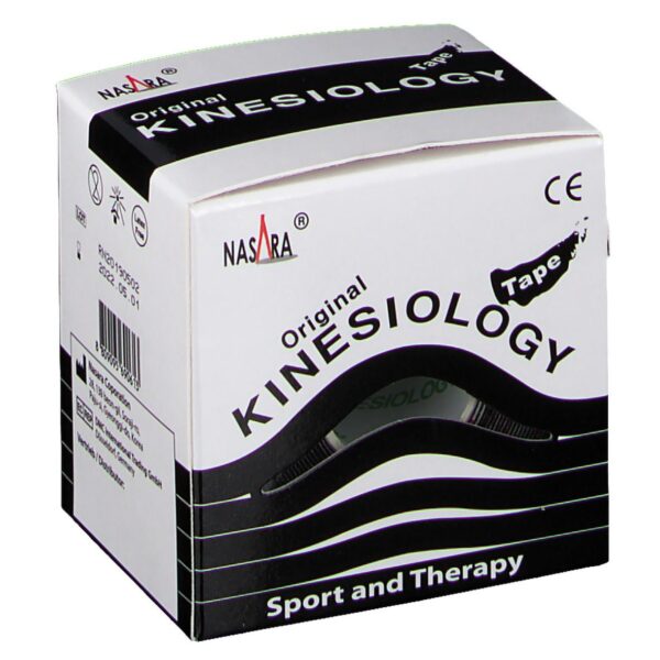 NASARA® Kinesiology-Tape classic 5 cm x 5 m Rolle Schwarz