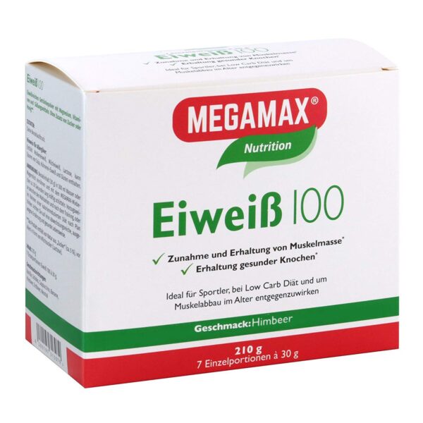 MEGAMAX Eiweiß 100 Himbeer-Geschmack