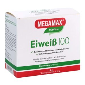 MEGAMAX® Basic & Active Eiweiß 100 Erdbeer-Geschmack