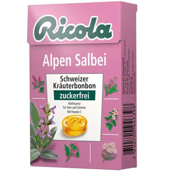 Ricola® Schweizer Kräuterbonbons Box Salbei ohne Zucker